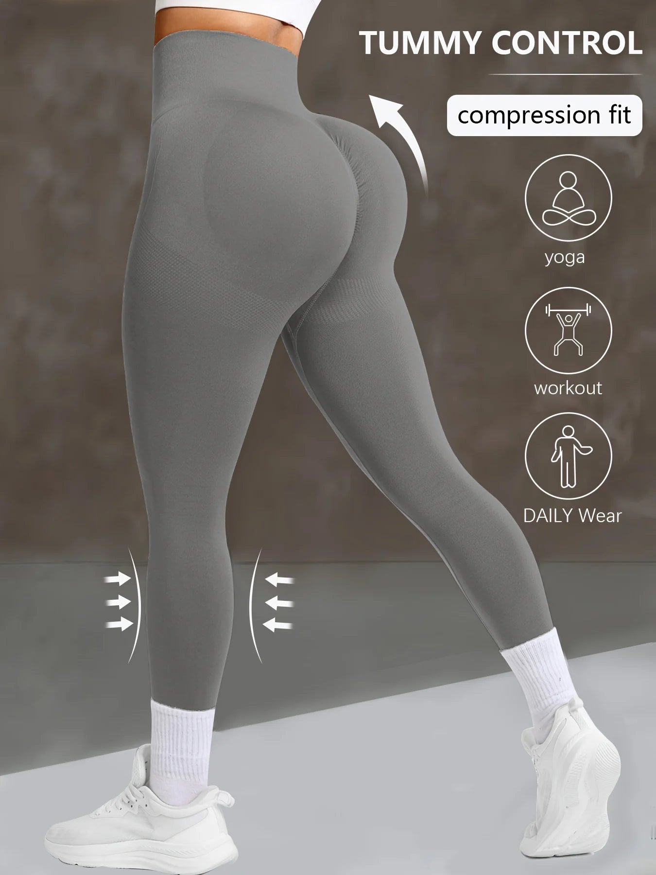  .Seamless High-Waist Leggings – Peach Lift, Tummy Control & Ultimate Comfort