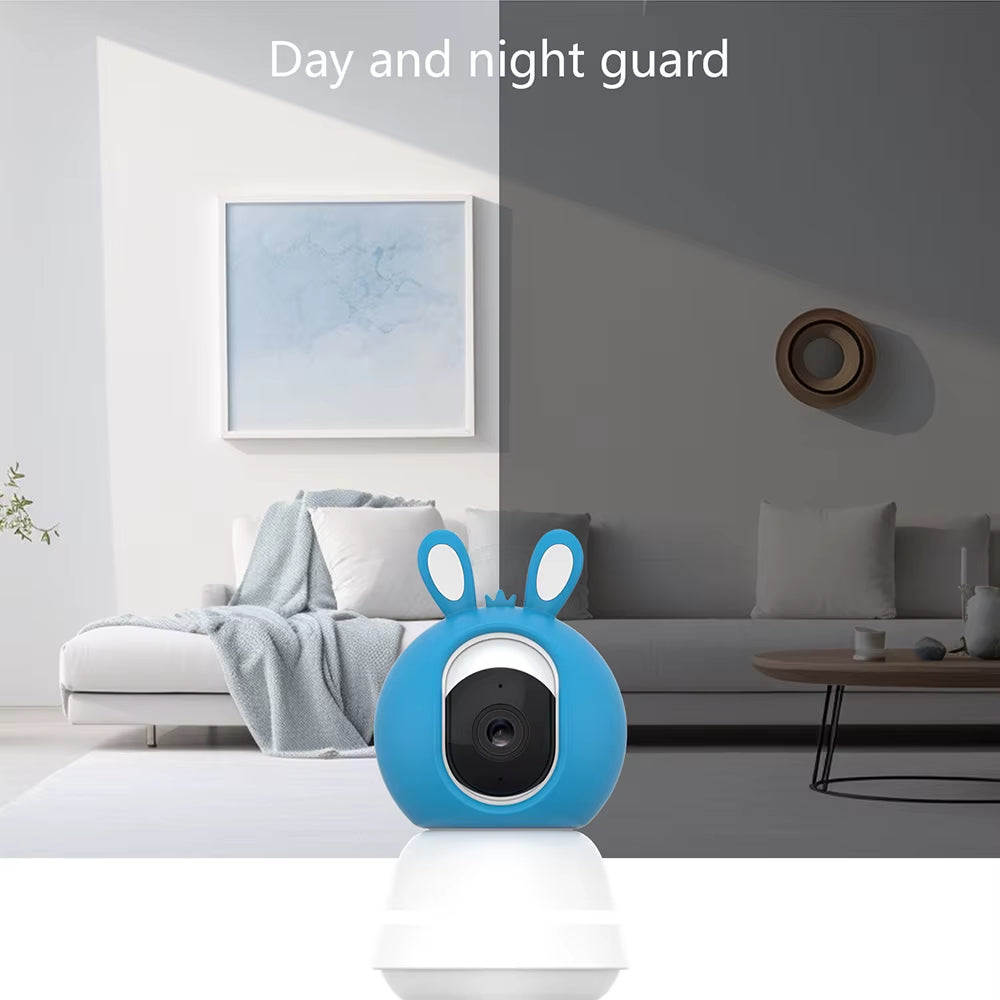 Ultimate 2K 4MP Smart Baby Monitor - 5-Inch Portable Display, APP Control, Cry Detection & Night Vision!