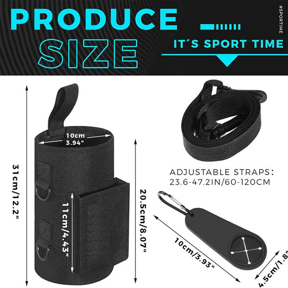 Magnetic Sling Bag for Gym - Non-Slip Portable Water Bottle Carrier and Accessory Holder