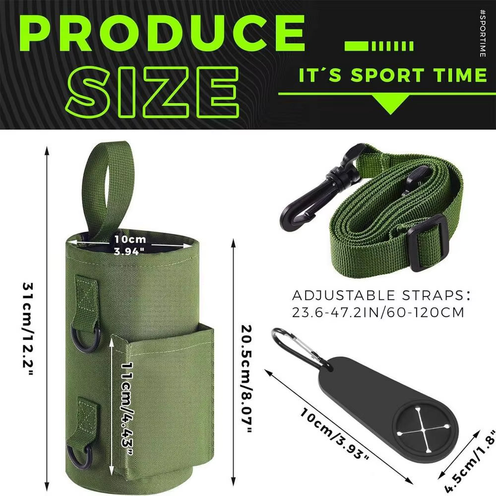Magnetic Sling Bag for Gym - Non-Slip Portable Water Bottle Carrier and Accessory Holder
