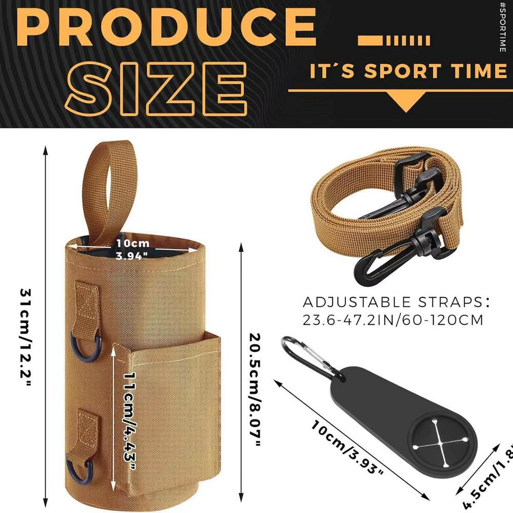 Magnetic Sling Bag for Gym - Non-Slip Portable Water Bottle Carrier and Accessory Holder