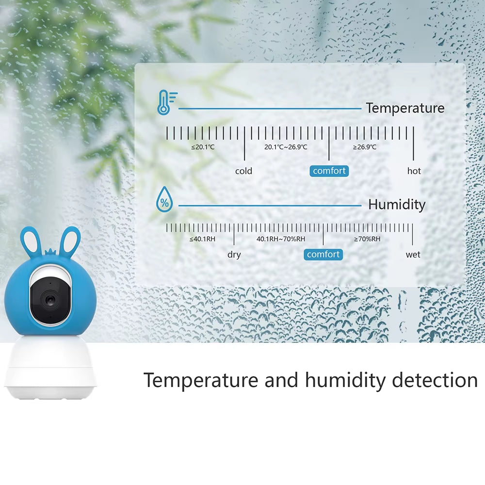 Ultimate 2K 4MP Smart Baby Monitor - 5-Inch Portable Display, APP Control, Cry Detection & Night Vision!